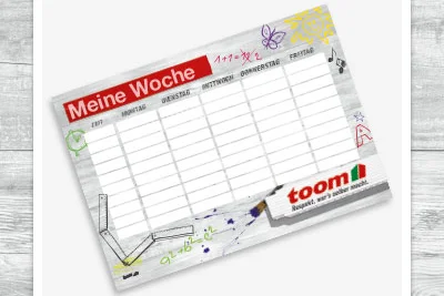 Leerer Stundenplan mit buntem Design